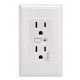 GE Zwave Duplex Receptacle, White