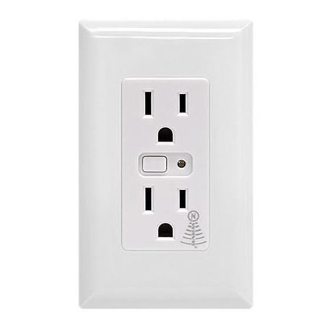 GE Zwave Duplex Receptacle, White